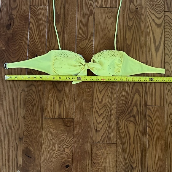 Victoria’s Secret yellow bikini swim top with rhinestones size medium - Picture 12 of 16